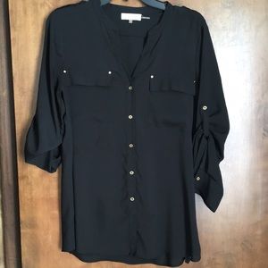 Calcin Klein roll tab blouse